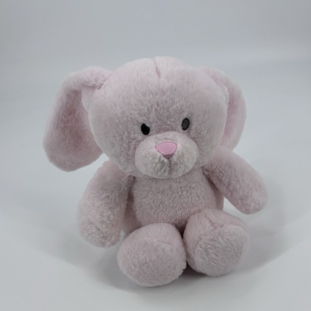 Kellytoy Pink Bunny Rabbit Plush Baby Rattle Crinkle Ears Sensory Toy Kidcore